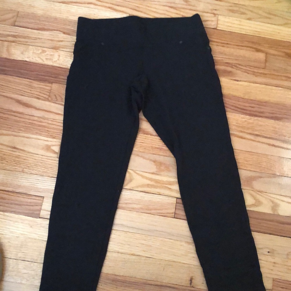 Black jeggings with control top waist